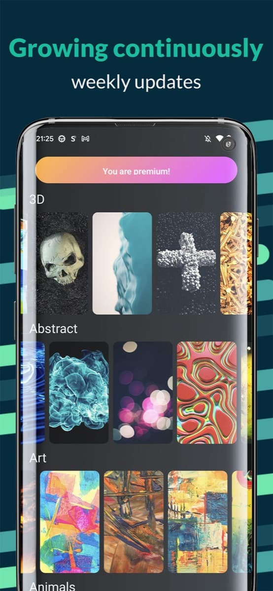 Screenshot of the Ultimate Wallpapers & Themes app, view 3