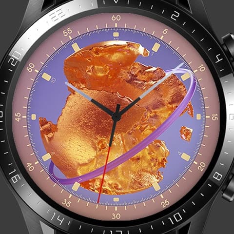 Abstract Gold Watch Face