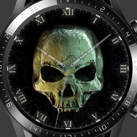 Analog Skull Watch Face